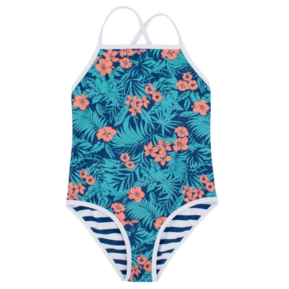 Feather 4 Arrow - Beach Babe Cross-Back Swimsuit Nwot Girls 14